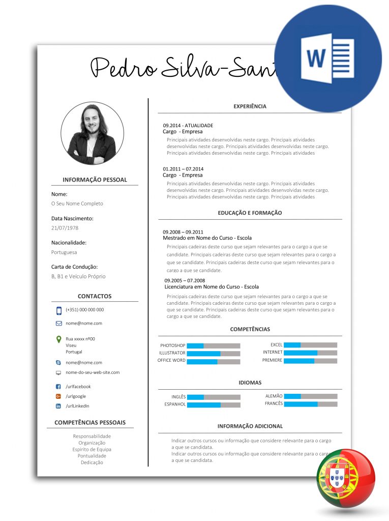 Os Melhores Modelos De Currículo Em Formato Editável Pedro Silva Santos