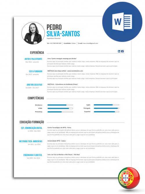 Os melhores modelos de currículo em formato editável - Pedro Silva-Santos